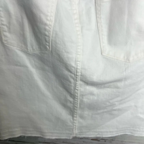 J.crew  indigo dream white denim jean skirt raw hem size 31 - Picture 5 of 6